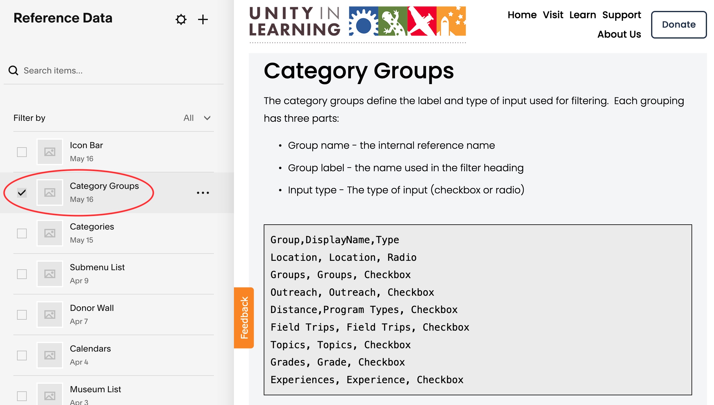 Alt Category Groups